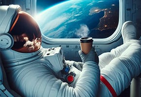 Café en el espacio